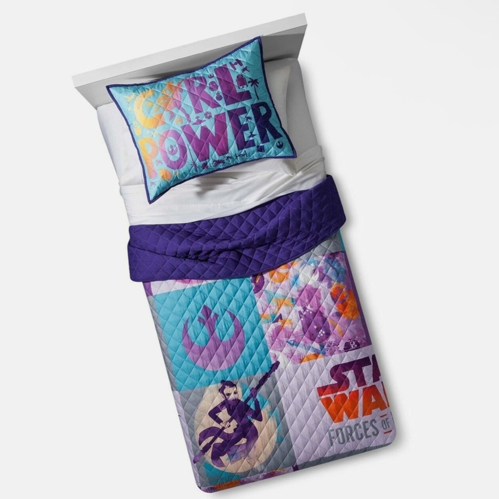 Star Wars Forces of Destiny Girl Power Reversible Quilt 74” x 90”